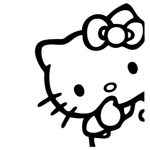 hello kitty clipart black and white - photo #26