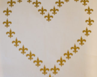 Gold Fleur De Lis Heart