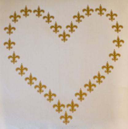 Gold Fleur De Lis Heart