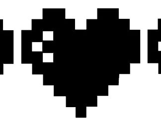 8-bit heart decals