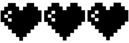 8-bit heart decals