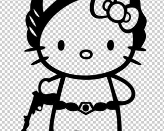 Hello Kitty Princess Leia Decal