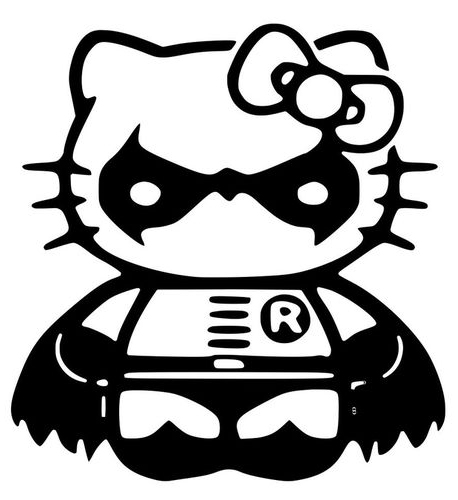 Hello Kitty Angry Face Vinyl Decal Sticker