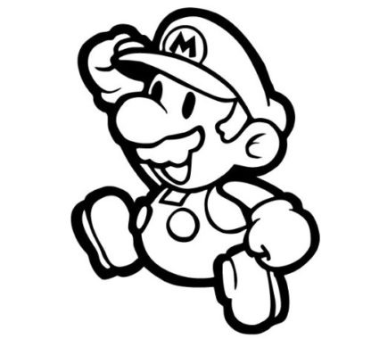 Jumping Mario Sticker