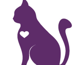 Cat Silhouette with Heart