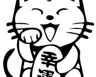 Lucky Cat Decal