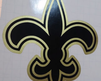 Fleur De Lis Black & Gold Decal