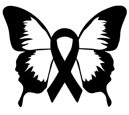 lung cancer ribbon butterfly