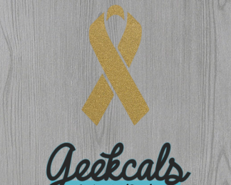 Childhood Cancer Awareness Ribbon Vinyl Decal