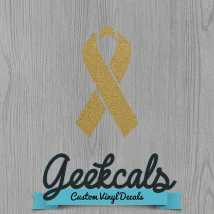 Childhood Cancer Awareness Ribbon Vinyl Decal