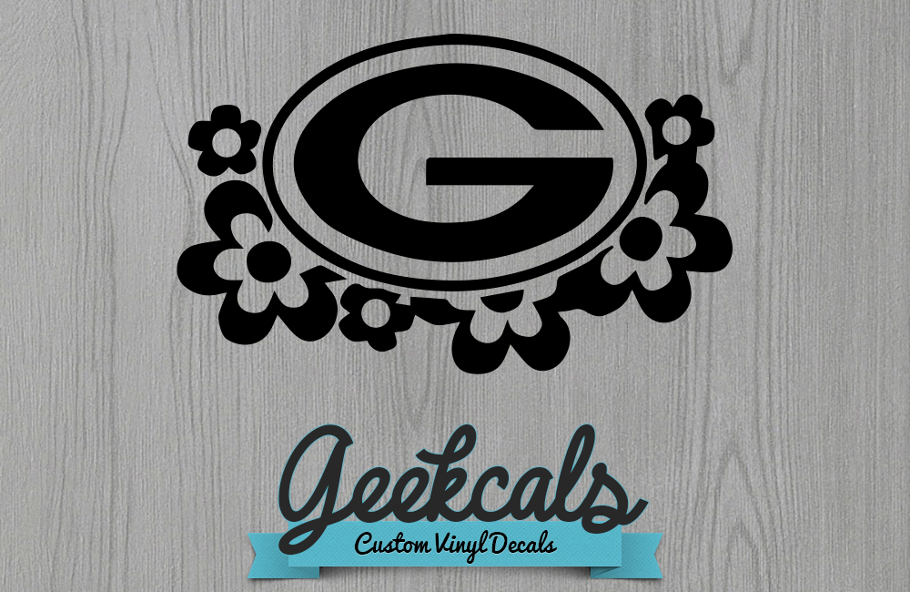 Green Bay Packers Flower Decal