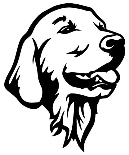 Golden Retriever Bust Decal