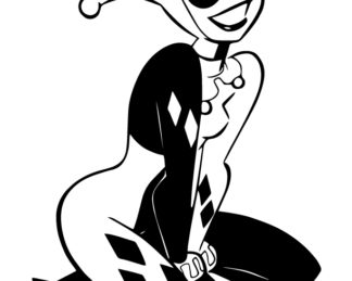 Harley Quinn Kneeling Sticker