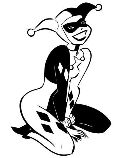 Harley Quinn Kneeling Sticker