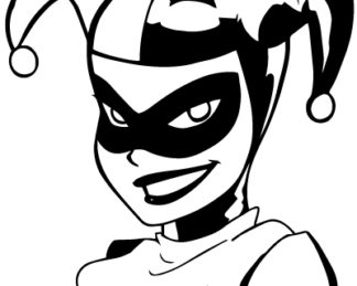 Harley Quinn Bust Decal