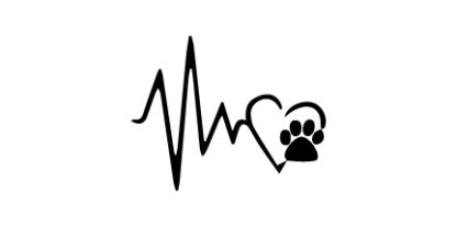 Heart Beat Paw Decal