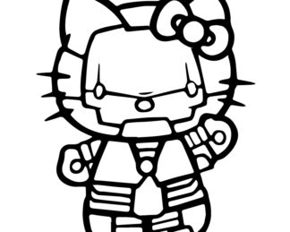Hello Kitty Iron Man Sticker