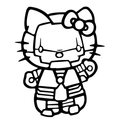 Hello Kitty Iron Man Sticker