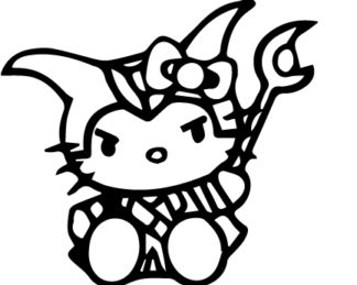 Hello Kitty Loki Decal