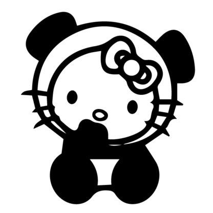 Hello Kitty Panda Baby Decal