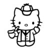 Hello Kitty Sherlock Holmes Decal