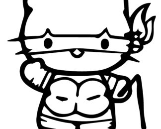 Hello Kitty TMNT Sticker