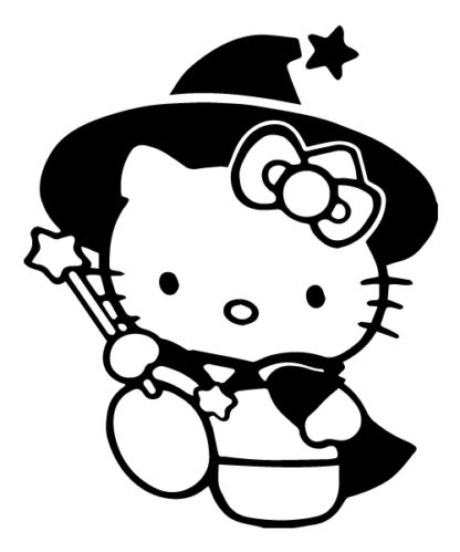 Hello Kitty Witch Decal