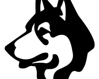 Husky Head Vinyl Decal