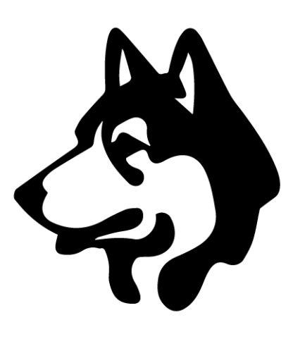 Husky Head Vinyl Decal