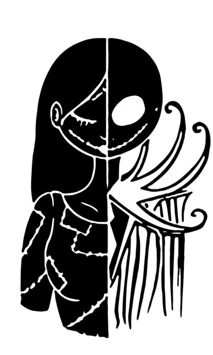 Jack and Sally Mashup Car Decal