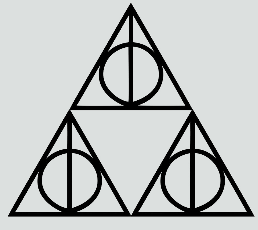 HARRY POTTER DEATHLY HALLOWS Vinyl Decal Car Wall  Sticker CHOOSE SIZE COLOR 