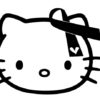 Hello Kitty Awareness Ribbon Vinyl Decal