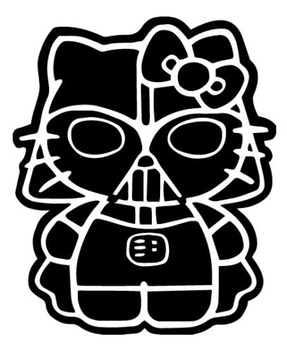 Hello Kitty Darth Vader Vinyl Decal